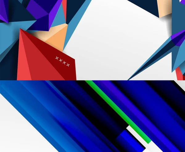 Eine Reihe trendiger geometrischer Muster. Abstrakte Hintergründe für Covers, Banner, Flyer, Poster und andere Vorlagen — Stockvektor