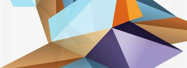3d mozaik soyut arkaplan, düşük poli şekilli geometrik tasarım