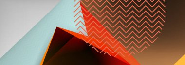 Düşük polyester 3 boyutlu geometrik şekiller, minimum soyut arkaplan. Kapaklar, afişler, el ilanları ve posterler için vektör illüstrasyonları