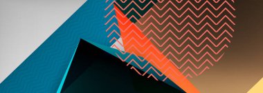 Düşük polyester 3 boyutlu geometrik şekiller, minimum soyut arkaplan. Kapaklar, afişler, el ilanları ve posterler için vektör illüstrasyonları