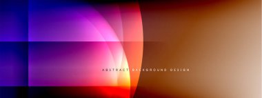 Vektör soyut arkaplan - gölgeler ve ışık efektleri ile sıvı gradyanı üzerinde daire ve çapraz çapraz. Metin için tekno ya da ticari parlak tasarım şablonları