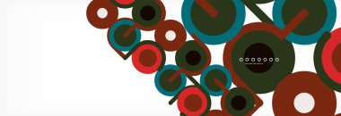 Kapaklar, afişler, el ilanları ve posterler ve diğer şablonlar için çemberler ve çizgiler soyut arkaplan