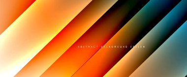 Dinamik diyagonal çizgileri olan akışkan eğimler soyut arkaplan. Dinamik ışık ve gölge efektleriyle parlak renkler. Vektör duvar kağıdı veya poster