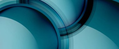 Çemberler ve baloncuklar soyut arka plan. Web pankartı, uygulama veya poster için sıvı yuvarlak şekiller