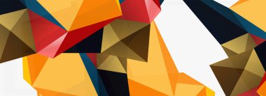 3d mozaik soyut arkaplan, düşük poli şekilli geometrik tasarım