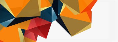 3d mozaik soyut arkaplan, düşük poli şekilli geometrik tasarım