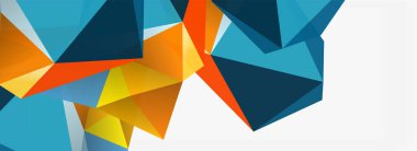 3d mozaik soyut arkaplan, düşük poli şekilli geometrik tasarım