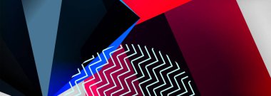 Düşük polyester 3 boyutlu geometrik şekiller, minimum soyut arkaplan. Kapaklar, afişler, el ilanları ve posterler için vektör illüstrasyonları