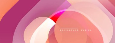 Soyut tasarım özellikleri üst üste binen daireler, yumuşak eğimler. Şeftali, pembe renkler kompozisyona hakim. Modern estetik, temiz çizgiler sunar.