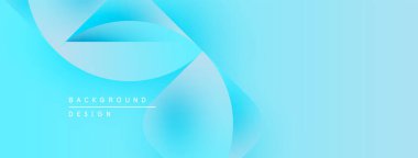 Soyut mavi arkaplan. Yumuşak gradyanlar oluşturan pürüzsüz şekiller örtüşür. Sancaklar ve web siteleri için modern tasarım uygun. Minimalist estetik.