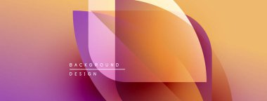 Soyut gradyanlar örtüşür ve dinamik görsel efekt yaratır. Sıcak tonlar kompozisyona hakim, modern tasarım elementleri.