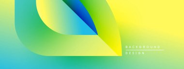 Soyut eğim arkaplanı. Pürüzsüz renk değişimi, sarı, yeşil, turkuaz renkler dinamik görsel efekt yaratır. Minimalist tasarım.