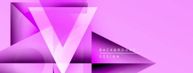 Soyut pembe arka plan. Geometrik şekiller, dinamik görsel efekt oluşturur. Modern tasarım elemanları.