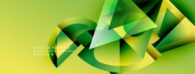 Soyut geometrik şekiller harmanlanarak dinamik sarı-yeşil gradyan oluşturur. Modern tasarım hareketi, enerjiyi, görsel ilgiyi çağrıştırıyor.