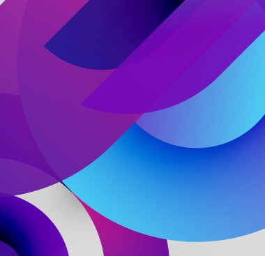 Soyut şekiller örtüşüyor, parlak mavi ve mor renkler yaratıyor. Yumuşak kıvrımlar kompozisyona hakim, akıcılık, derinlik....