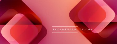 Soyut geometrik arkaplan. Kırmızı, pembe gradyanlar dinamik şekiller yaratır. Sancaklar ve sunumlar için modern tasarım uygun.