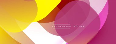 Soyut renkli şekiller çakışıyor. Gradyan renkler harmanlanarak, dinamik görsel efekt yaratır. Metin arka plan tasarımı okur. Modern estetik.