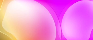 Soyut arkaplan şekilleri, canlı pembeler, sarılar. Pürüzsüz gradyanlar yumuşak, modern estetik oluşturur. Minimalist tasarım.