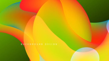 Soyut renkli şekiller siyah arkaplanla örtüşüyor. Canlı gradyanlar dinamik görsel efekt yaratır. Modern tasarım ögesi.