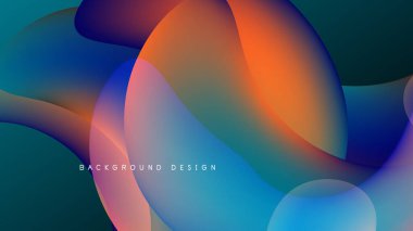 Soyut sıvı şekiller harmanlanarak canlı renk değişimleri yaratır. Düz geçişlerle dinamik kompozisyon, modern tasarım elementleri.