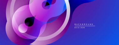 Soyut sıvı şekilleri, mor renkler, dinamik bileşimler. Modern tasarım unsuru, eğim etkisi, pürüzsüz geçişler. Arkaplan dokusu.
