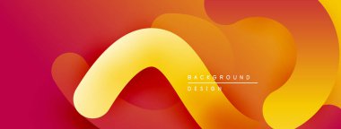 Soyut sıvı şekiller, sıcak renk paleti. Gradyan geçişler dinamik görsel efekt yaratır. Arka planlar için modern tasarım ögesi.