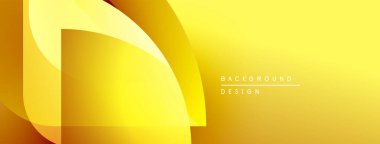 Parlak sarı soyut tasarım. Üst üste binen şekiller dinamik görsel efekt yaratır. Sunumlar için modern, eğimli arkaplan.