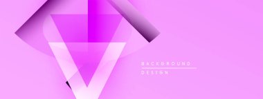 Soyut pembe tasarım katmanlı geometrik şekiller içerir. Renkler derinlik yaratır, modern estetik. Metin arkaplan tasarımı okur.