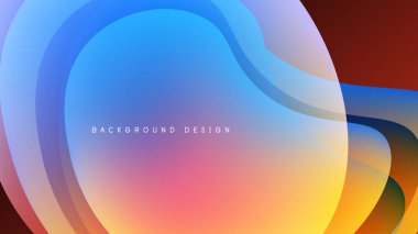 Soyut sıvı şekiller, canlı renklerin karışımı. Gradyan arka plan dinamik görsel efekt yaratır. Modern tasarım ögesi.