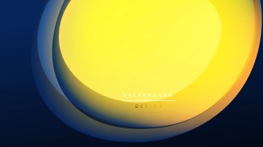 Koyu arkaplan üzerinde soyut sarı tasarım. Düz katmanlar dinamik görsel efekt yaratır. Modern, basit kompozisyon.