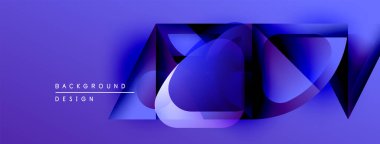 Soyut mavi tasarım katmanlı geometrik şekiller içerir. Renkler derinlik yaratır, modern estetik. Mevcut en küçük metin.