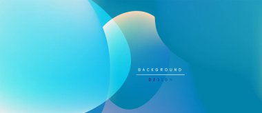 Soyut mavi eğimli arkaplan. Üst üste binen daireler dinamik görsel efekt yaratır. Metin arka plan tasarımı okur. Basit, modern estetik..