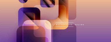 Soyut geometrik şekiller örtüşür, canlı bir gradyan arkaplan oluşturur. Sıcak tonlar baskın, modern tasarımın estetik olduğunu gösteriyor..