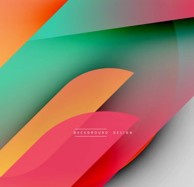 Soyut renk eğimleri örtüşüyor ve dinamik görsel akış yaratıyor. Modern tasarım pürüzsüz geçişler, canlı renkler içerir..