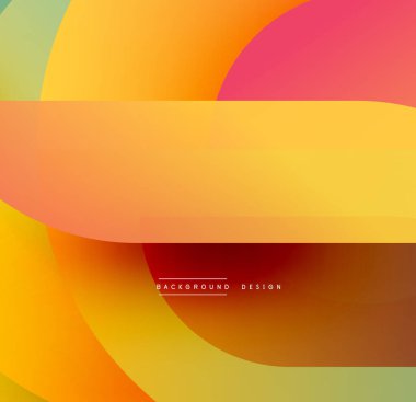 Soyut renkli katmanlar dinamik görsel efekt yaratır. Sıcak tonlar modern estetik sunarak kompozisyona hakim..