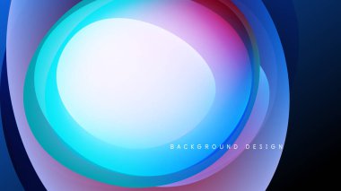 Soyut dairesel tasarım. Canlı renkler harmanlanır, koyu arkaplana karşı parlak katmanlar yaratır. Modern, şık görsel element.