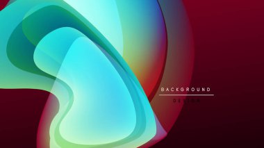 Soyut akışkan şekiller, canlı renklerin karışımı. Karanlık arka plan dinamik görsel etki yaratır. Modern tasarım ögesi.