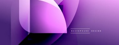 Soyut mor eğimler dinamik şekiller yaratır. Modern tasarım katmanlı geometri, pürüzsüz geçişler, zarif kompozisyon.