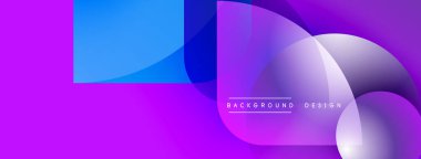 Soyut, enerjik bir arkaplan. Mor, mavi gradyanlar akıcı şekiller, modern tasarım elementleri yaratır. Metin arkaplan tasarımı okur.