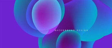 Soyut enerji çemberleri üst üste biniyor, dinamik mor, mavi gradyanlar yaratıyor. Arkaplan ve sunumlar için modern tasarım ögesi.