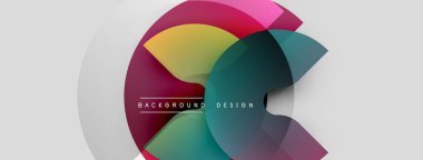 Soyut renkli daireler çakışıyor, dinamik görsel efekt yaratıyor. Metin, kompozisyon içinde arkaplan tasarımı okur. Modern, enerjik.