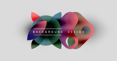 Soyut renkli şekiller örtüşüyor ve dinamik bir zemin oluşturuyor. Metin, formların altındaki arkaplan dizaynını okur. Basit, modern estetik..