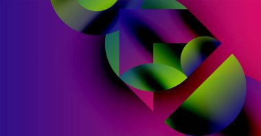 Soyut kompozisyon. Canlı renkler karışıyor, dinamik şekiller yaratıyor. Sıvı formları hareketi, enerjiyi ve derinliği akla getiriyor. Modern tasarım.