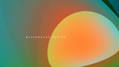 Soyut gradyanlar harmanlanarak, dinamik görsel akış yaratır. Turuncu merkeze hükmediyor, deniz mavisi aksanları ise kenarlara. Koyu arkaplan renk karşıtlığını artırır.