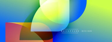 Soyut, enerjik şekiller çakışıyor. Renkler karışıyor, modern tasarım yaratıyor. Arkaplanda pürüzsüz geçişler, dinamik bileşimler.