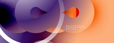 Soyut sıvı şekilleri, gradyanlar, mor turuncu renkler. Modern tasarım elementleri dinamik görsel akış yaratır. Minimalist kompozisyon.