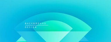 Soyut eğim arkaplanı. Mavi, turkuaz renkler düzgün bir şekilde harmanlanır. Minimalist tasarım geometrik şekiller, metin elementleri içerir. Modern estetik.