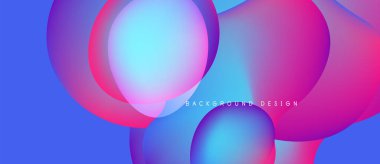 Canlı sıvı şekilleri örtüşür, dinamik mavi ve pembe gradyanlar yaratır. Modern tasarım enerjiyi, hareketi, görsel ilgiyi çağrıştırıyor.