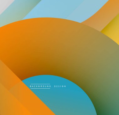 Soyut renkli katmanlar akışkan şekiller yaratır. Sıcak tonlar havalı mavilerle harmanlanarak dinamik kompozisyon oluşturur. Modern tasarım ögesi.