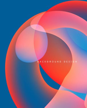 Soyut renkli çemberler dinamik görsel efektler yaratıyor. Gradyan renkler harmanlanır, modern arkaplan tasarımı oluşturulur.